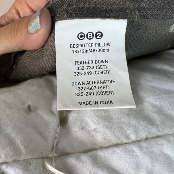 CB2 Bespatter throw pillow - 18x12 - Picture 5 of 5